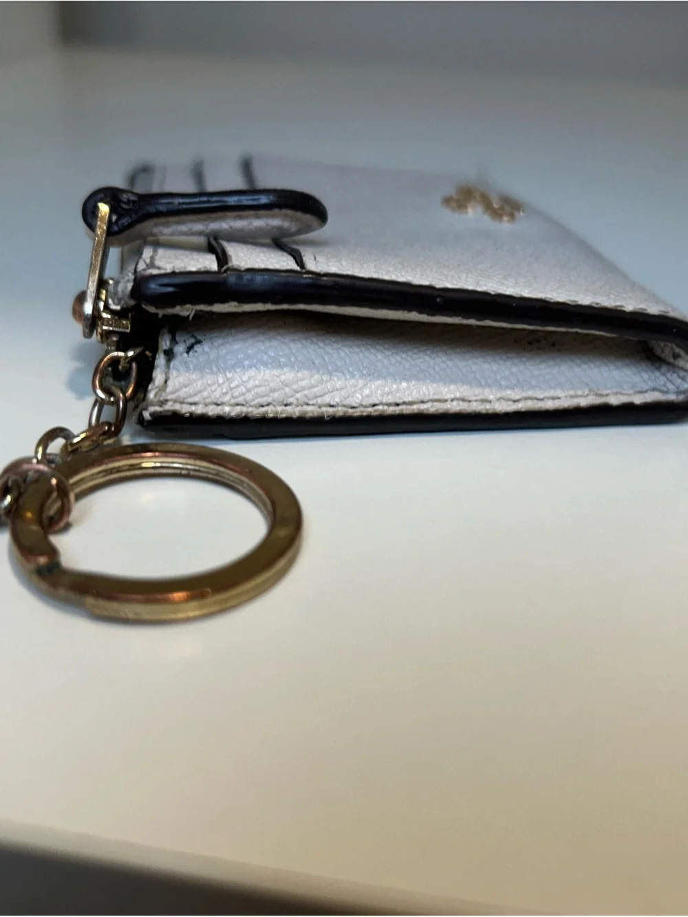 Coach Small Zip Card Case Wallet Keychain
